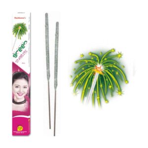 30 CM GREEN SPARKLER (30 செ.மீ பச்சை கலர் கம்பி) (5 Pcs/Box)